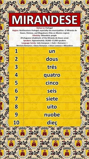 Mirandese: Counting in Portugal’s Rare Language 🇵🇹