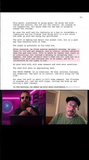 Developing a realistic character - Werewolf Horror Feature Film