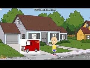 Caillou steals Postman Pat's Van and gets grounded