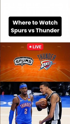 Where to Watch Thunder vs Spurs Live Tonight! 🏀 #shorts