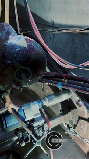 Core Drilling Inside a Manhole | Concrete Cutting Co #youtubeshorts