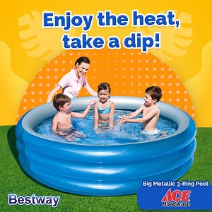 Take a quick dip with Bestway Inflatable 3-Ring Pool for only P2,199 .💦 Get them now in select ACE Hardware branches. ☎️ Shop safely from home and drop us a line at https://call-collect.acehardware.ph/ #ACEHardware #ACECall&Collect #BestwayPools | ACE Hardware Philippines
