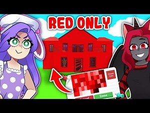 15 MINUTE RED ONLY Build CHALLENGE With MOODY! (Roblox)
