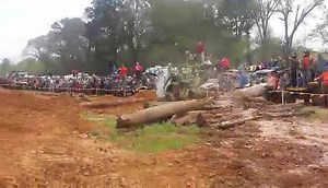 Mud Nationals obstacle course race goes wrong for this racer in a hurry over the logs | ATVriders.com