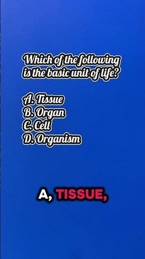 The basic unit of life #science