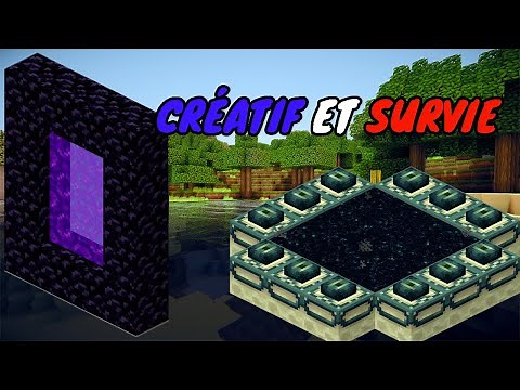 Comment CRÉER les PORTAILS du NETHER ou de l'ENDER en CRÉATIF ou en SURVIE ! I Minecraft TUTO