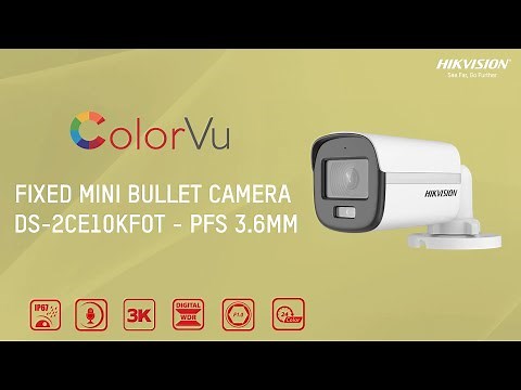 Hikvision 3K ColorVu Fixed MINI Bullet Camera | DS-2CE10KFOT-PFS