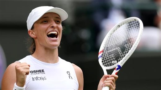 Swiatek reaches Wimbledon semis for first time