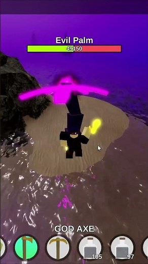 Breaking EVIL Palm tree in Booga Booga #boogabooga #roblox