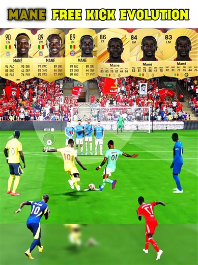 Sadio Mane Free Kicks Evolution√ From FIFA 21 To FC 26 #freekickgoals #mane #sadiomane #eafc26