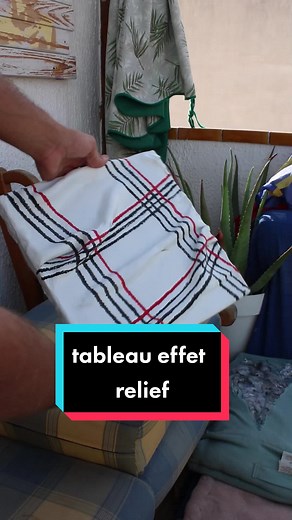 DIY tableau en relief effet tissus #diy #art #diyart #clay