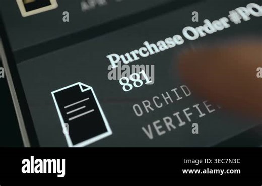 Document confirming a purchase order Stock Video Footage - Alamy