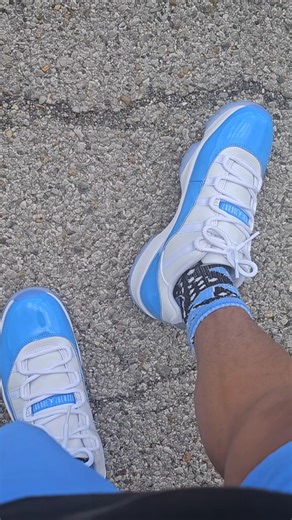 Air Jordan 11 low UNC on foot #sneakers