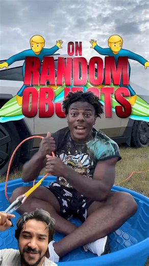 Speed surfing using random objects #shortvideo #ishowspeed #kids