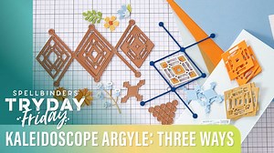 1.6K views · 47 reactions | Join us in the Spellbinders studio to see one of our brand NEW dies in action. Watch as we showcase one die on three different cards. So beautiful AND versatile! Visit the Product Pages: Kaleidoscope Argyle:﻿https://bit.ly/3hUGbcI﻿﻿﻿﻿ ﻿Mini Blooms & ﻿Sprigs: ﻿﻿﻿https://bit.ly/3eL1NGh﻿﻿﻿﻿ ﻿Essential Glimmer Sentiments:﻿https://bit.ly/3kMvtXE | Spellbinders Paper Arts | Facebook