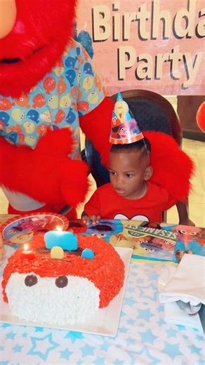 OMG 😳 help me wish Baby Eli a Happy 3rd Birthday! 🥹 Cherishing every moment and holding them tight. Who would have known when I prayed for a 3rd little one you would have been born in the same month as my other 2, but God always knows best. Thanks for another year. 💜 Big boy Eli, mommy loves you!!! #rainbowbaby #birthdayboy #birthday #son #mom #momandson #3yearsold #suprise #elmo #cake #birthdayparty | The Beast Family