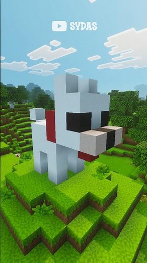 Minecraft Wolf Statue Tutorial (Easy Building) #shorts
