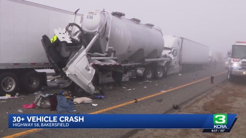 43 cars pile up after freeway crash near Bakersfield, CHP says
