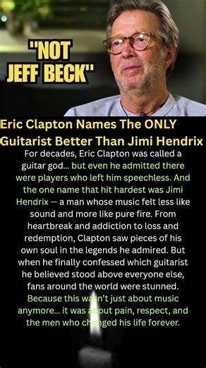 Eric Clapton Names The ONLY Guitarist Better Than Jimi Hendrix #shorts