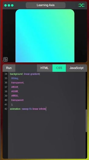 Prismatic Light Sweep | HTML CSS
