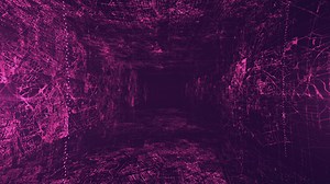 Abstract virtual reality dark tunnel - Free Stock Video