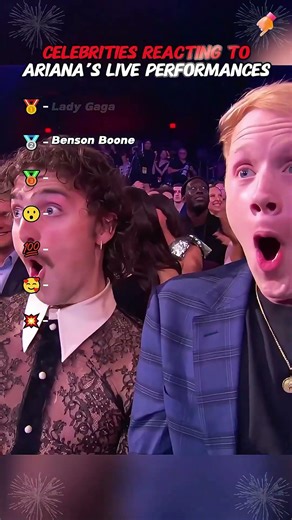 Celebrities Reacting to Ariana’s Live Performances#ArianaGrande #LiveVocals #PopIcon #StageMoment