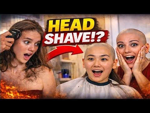 Girl Head Shave ! She Shaved Her Head! 😱 (Crazy Transformation)
