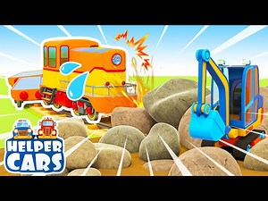 Helper cars cartoon for kids! Train videos for babies & Full episodes cartoons for kids - Videos For Kids