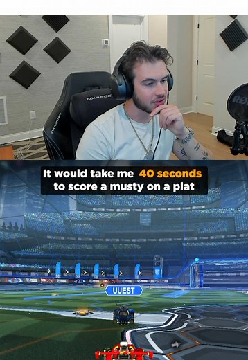 Rocket League: Musty Flick on a Plat in 40 Seconds