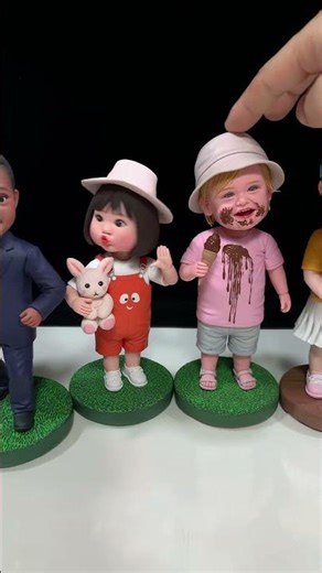 Handmade Clay Bobbleheads in Squid Game Final Game – Who Is The Winner? #SquidGame #ClayBobbleheads
