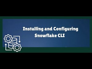 snowflake cli configuration