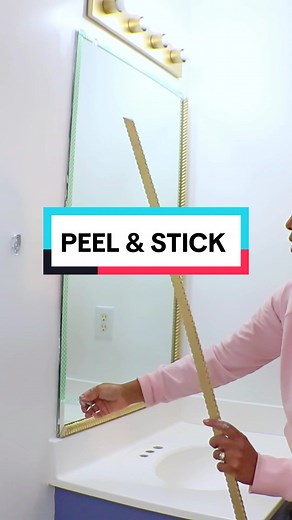 DIY Peel and Stick Bathroom Mirror Ideas