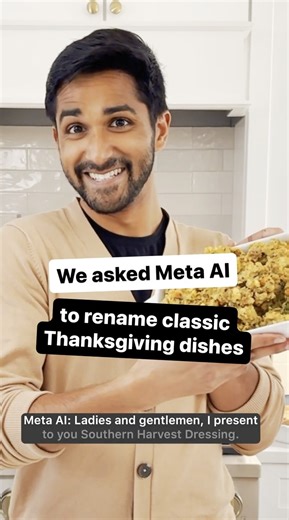 113K views · 1.4K reactions | Need to zhuzh up your Thanksgiving dishes? Ask Meta AI | Meta | Facebook