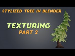 How To Make Stylized Low Poly Tree In Blender 2.8 Beginner Tutorial | Texturing Part 2