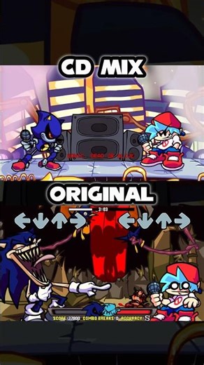 FNF SONIC LEGACY OBITUARY CD MIX VS ORIGINAL #fnf #fnfmod #sonic #sonicexe #shorts