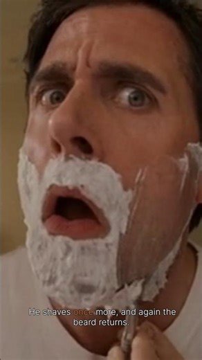 He shaves..but his beard keeps growing - Evan Almighty || Movie scene explained #shorts #viral