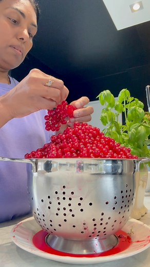 Petite confiture maison aux groseilles. Juste ce qu’il faut de sucre, et beaucoup de goût. #ConfitureMaison #SaveursDété #RecetteNaturelle | Bella Vasinathan
