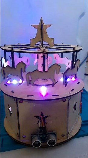 Interactive Carousel 🎠⚡ With Motion Sensor | Lights, sound and automatic rotation