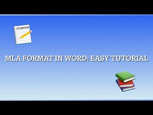 MLA Format in Word: An Easy Tutorial