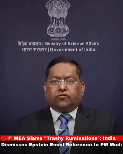News_24.7d on Instagram: "The Mention: A recently unsealed email from the Jeffrey Epstein files (dated around 2017) contained a claim by Epstein that PM Modi had taken his “advice” regarding a visit to Israel. The MEA Response: Official spokesperson Randhir Jaiswal categorically rejected the claim on January 31, 2026. He stated that beyond the historical fact of the PM’s July 2017 visit to Israel, the email is nothing more than “trashy ruminations by a convicted criminal.” The Context: Experts a