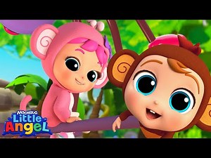 🙉Cheeky Monkeys are Everywhere | Little Angel 😇 | Kids Learn! | Nursery Rhymes | Sing Along