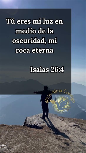 Tu eres mi luz en medio de la oscuridad, mi roca eterna #amor #frases #abundancia #dios