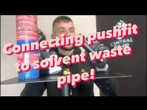 Connecting solvent pipe onto pushfit?!