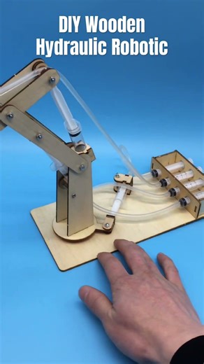 DIY Wooden Hydraulic Robotic Arm Educational STEM Toy Kit #STEMToy#DIYRobot#EducationalToys