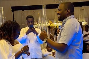 Watch John Dumelo dancing with his political rival NPP’s Lydia Alhassan