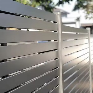 [Hot Item] Outdoor Decorative Aluminium Louvered Fence Horizontal Louvre Durable Metal Privacy Fence Panels Garden Fence