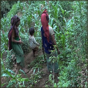 Mother and Child Digging land for growing maize purpose.⛏️🌱❤️🌤️ | Villager Nomadic