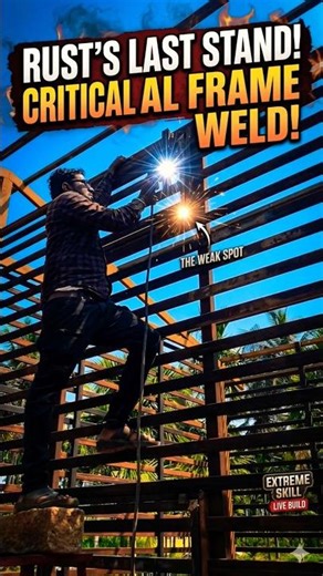 Welding at Heights! ⚡️ #welding #trending #welder #shorts #welderlife