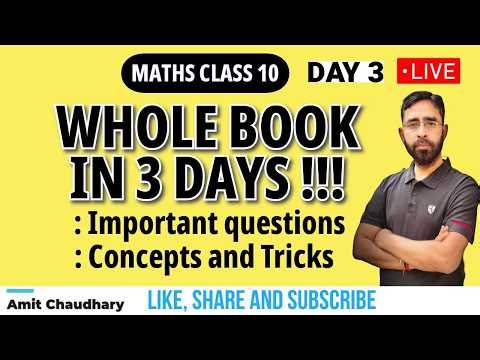 Full Syllabus Revision | Maths class 10 | Day 3 ch 6,8,9,10 | Important Questions with concepts