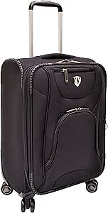 Traveler's Choice Cornwall Lightweight Expandable Spinner Luggage, Black, Carry-on 21-Inch